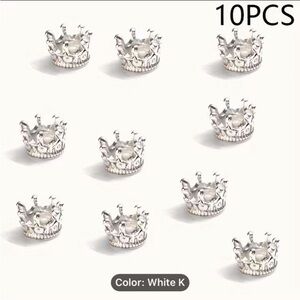 *PROMOTION - ‘Free with any purchase!’ 10Pcs Vintage Princess Crown Spacer Beads